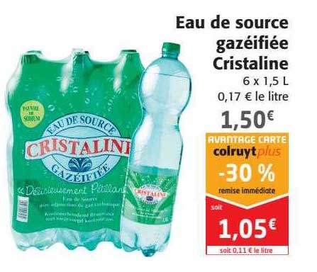 eau de source gazéifiée cristaline