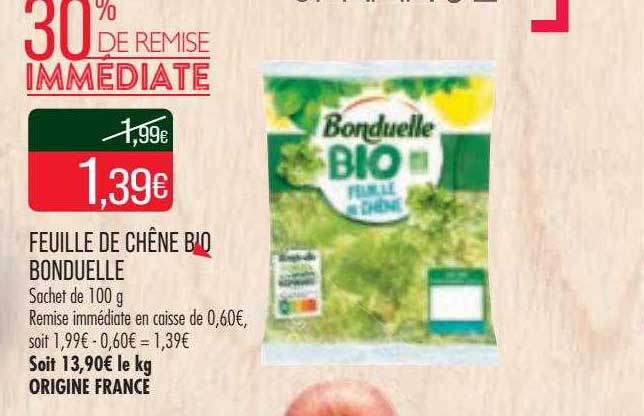 Feuille De Chêne Bio Bonduelle