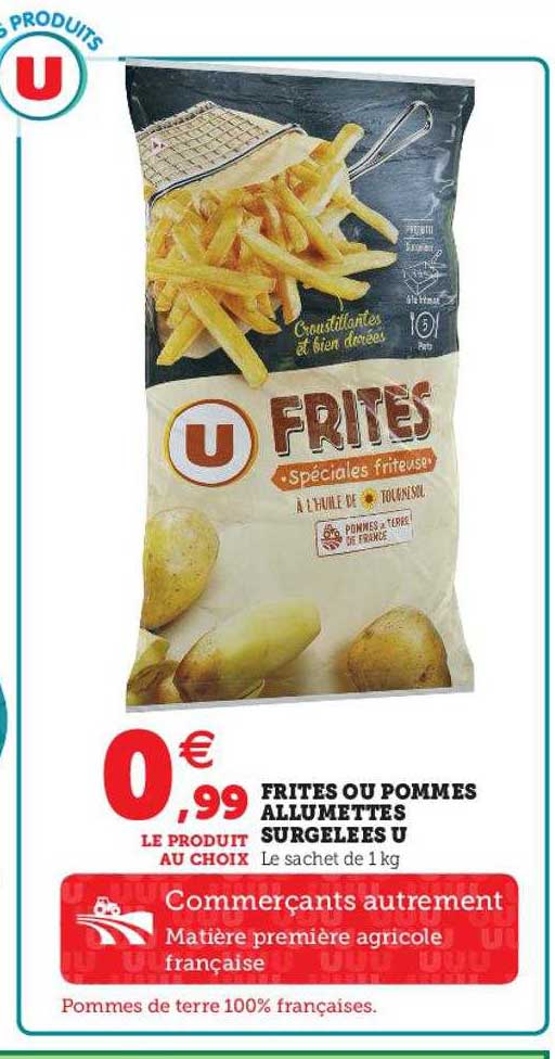 Frites Ou Pommes Allumettes Surgelées U