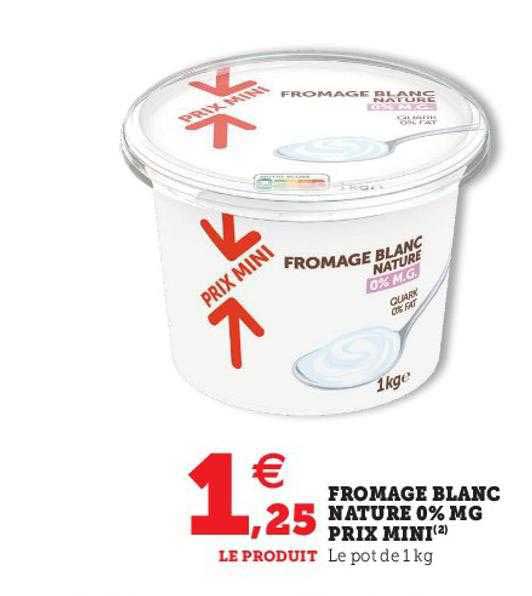 fromage blanc nature 0% mg prix mini