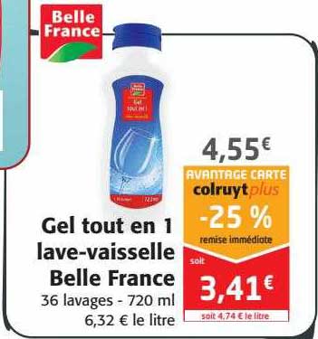 gel tout en 1 lave vaisselle belle france