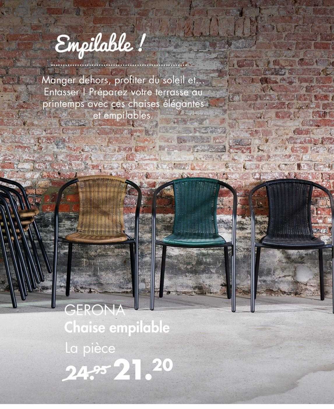 Gerona Chaise Empilable