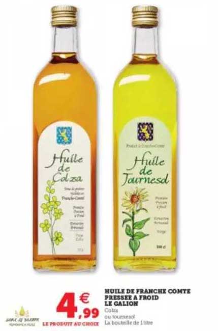 huile de franche comté pressée à froid le galion
