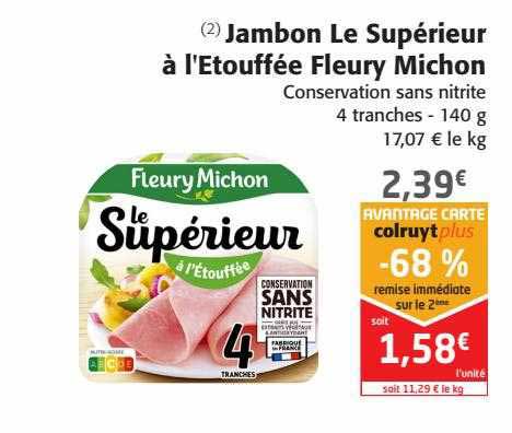 jambon le supérieur à l'etouffée fleury michon