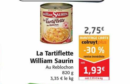 la tartiflette william saurin
