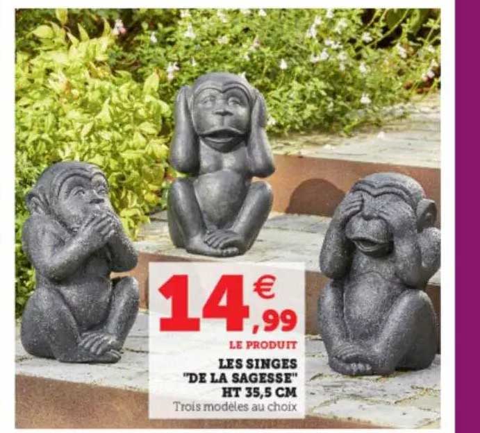 les singes "de la sagesse" ht 35,5 cm