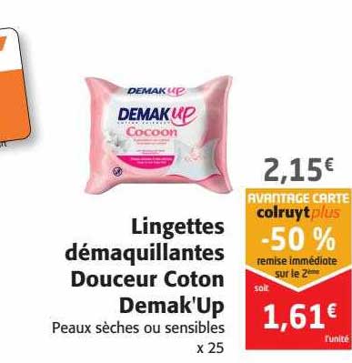 Lingettes Démaquillantes Douceur Coton Demak'up