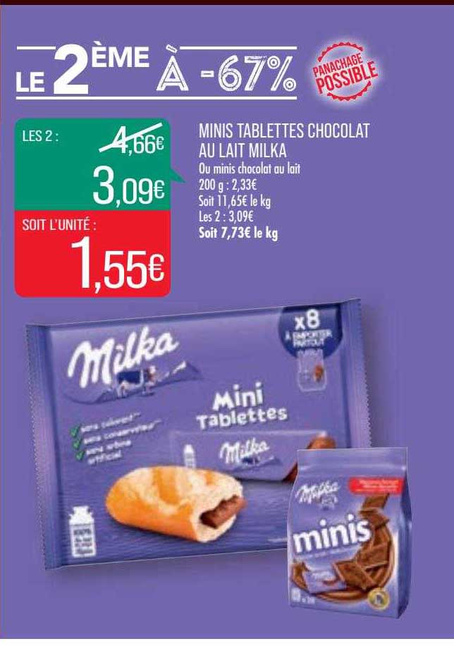 Minis Tablettes Chocolat Au Lait Milka