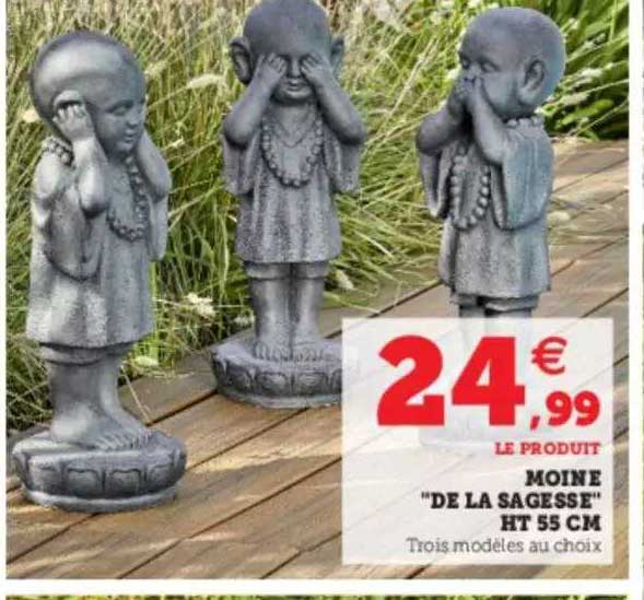 moine "de la sagesse" ht 55 cm