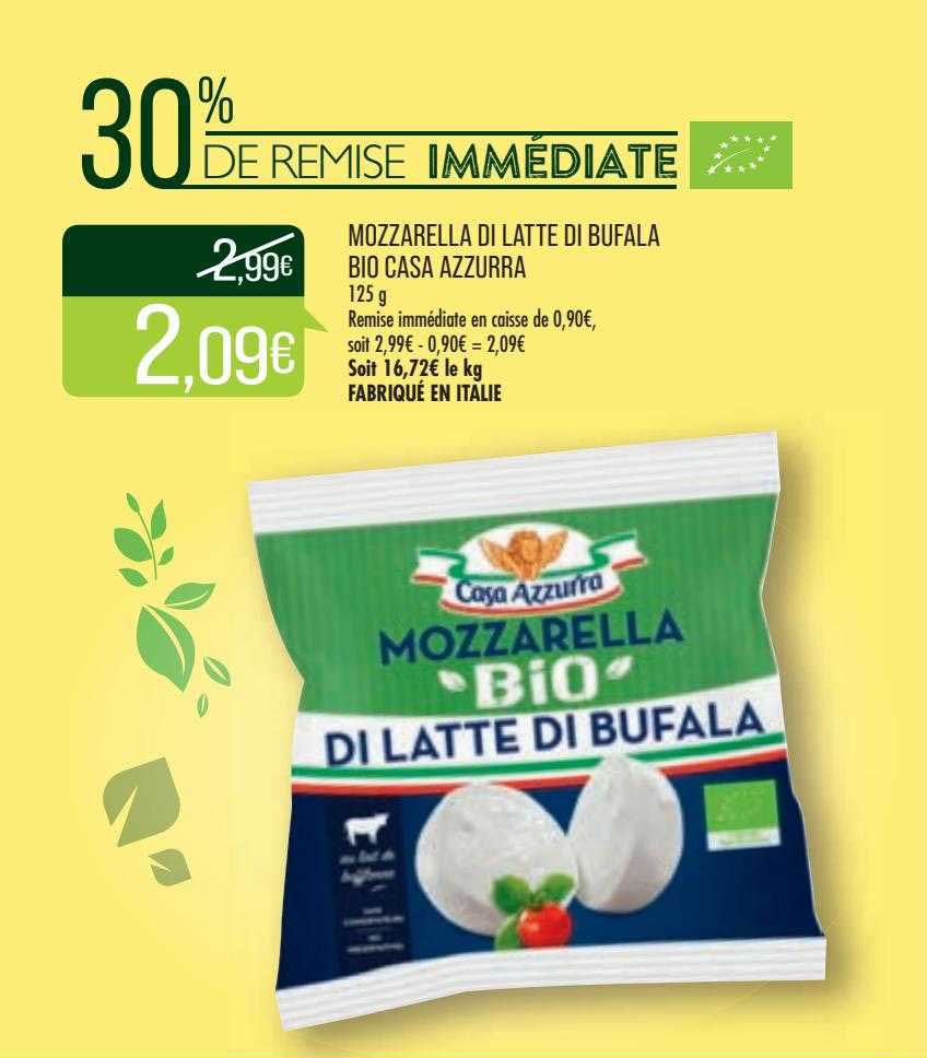 mozzarella di latte bufala bio casa azzurra