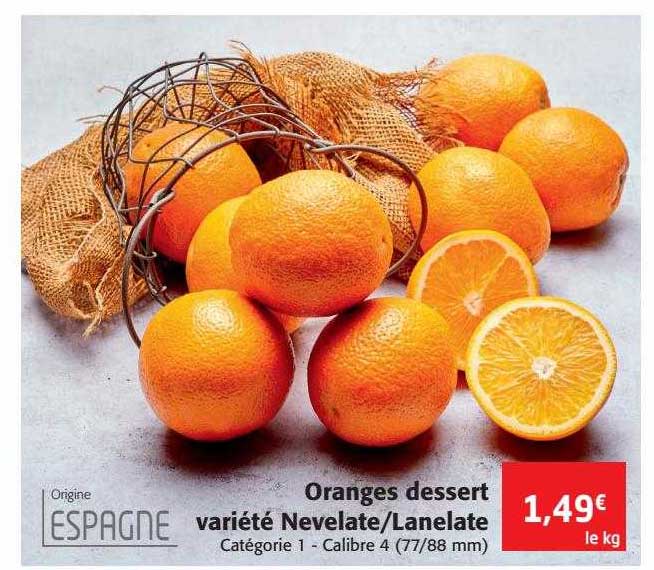 oranges dessert variété nevelate lanelate