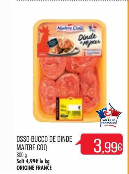 osso bucco de dinde maître coq