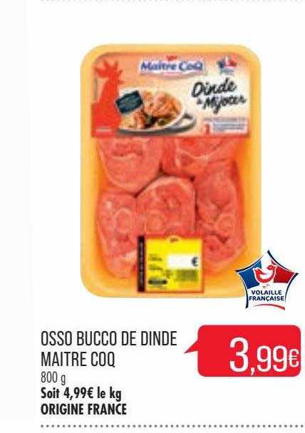 osso bucco de dinde maître coq
