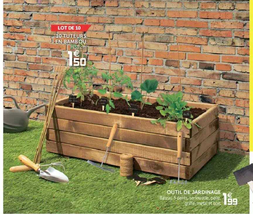 outil de jardinage ou 10 tuteurs en bambou