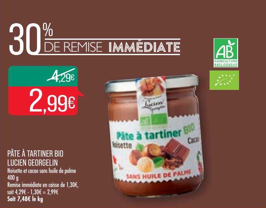 pâte à tartiner bio lucien georgelin