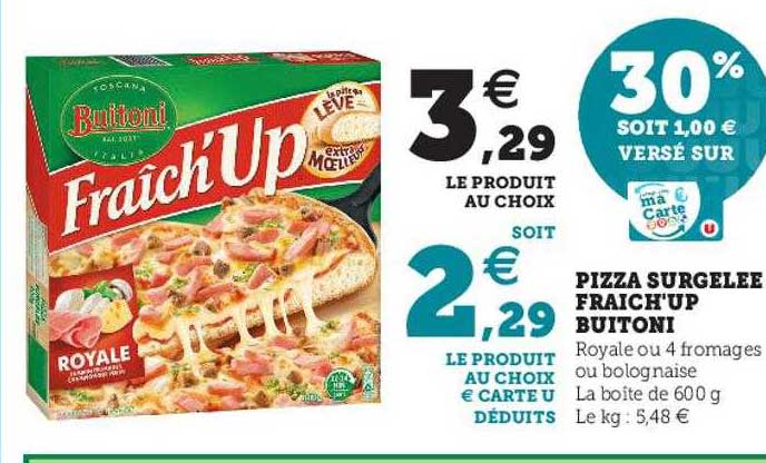 pizza surgelée fraîch'up buitoni