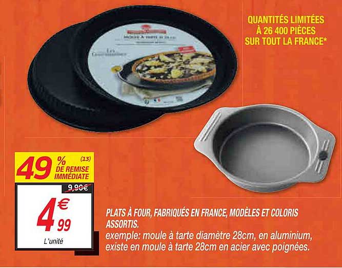 plats à four, fabriquées en france, modèles et coloris assortis