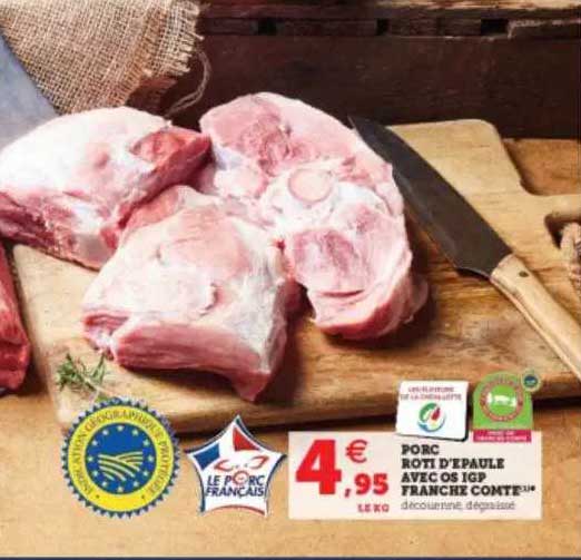 porc rôti d'épaule avec os igp franche comté