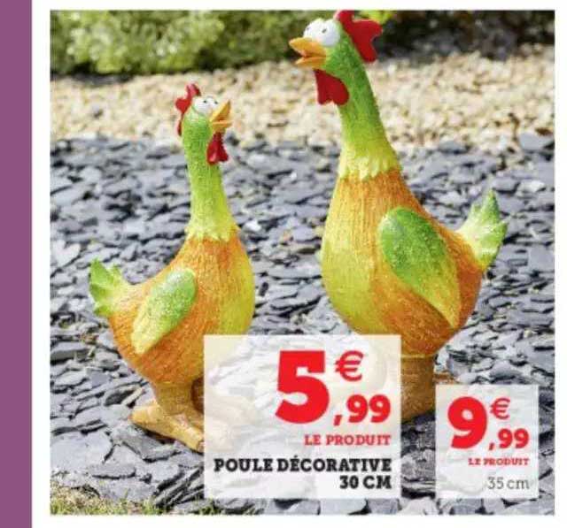 poule décorative 30 cm