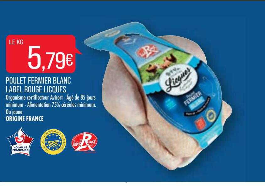 Poulet Fermier Blanc Label Rouge Licques