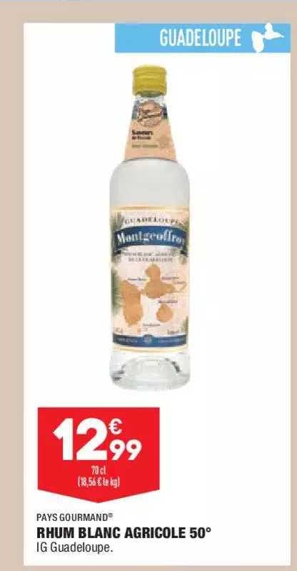 Rhum Blanc Agricole 50° Pays Gourmand