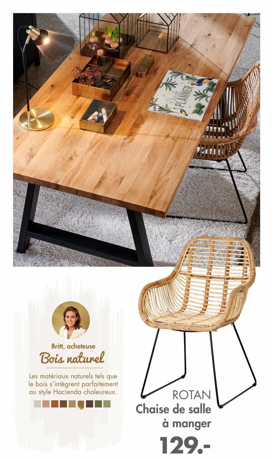 rotan chaise de salle à manger