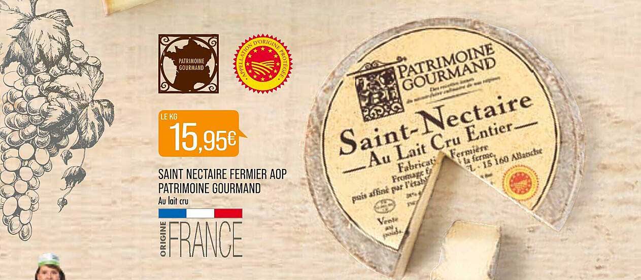 saint nectaire fermier aop patrimoine gourmand