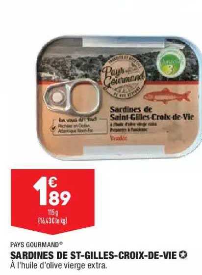 Sardines De St-gilles-croix-de-vie Pays Gourmand