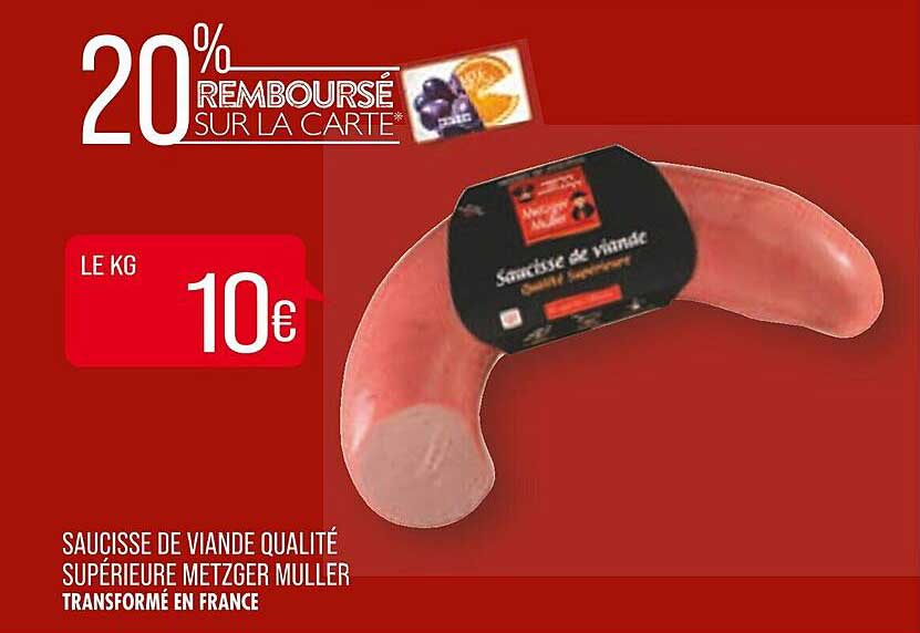 saucisse de viande qualité supérieure metzger müller