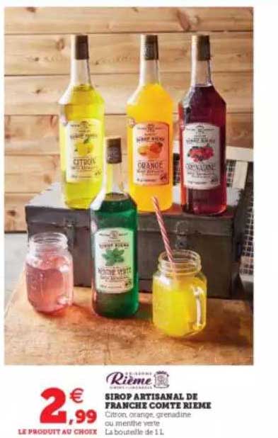 sirop artisanale de franche comte rieme