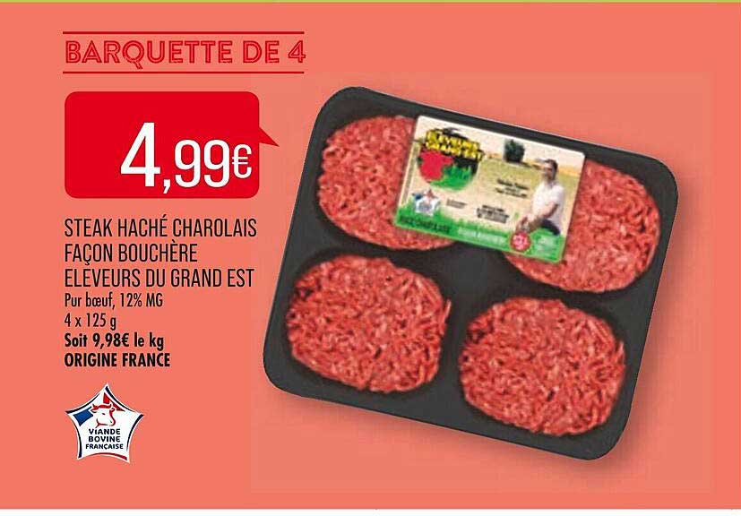 steak haché charolais façon bouchère éleveurs du grand est