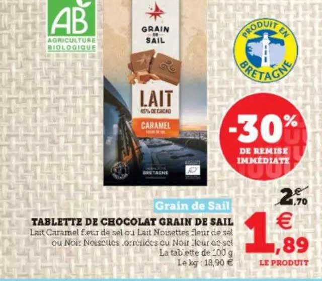 tablette de chocolat grain de sail