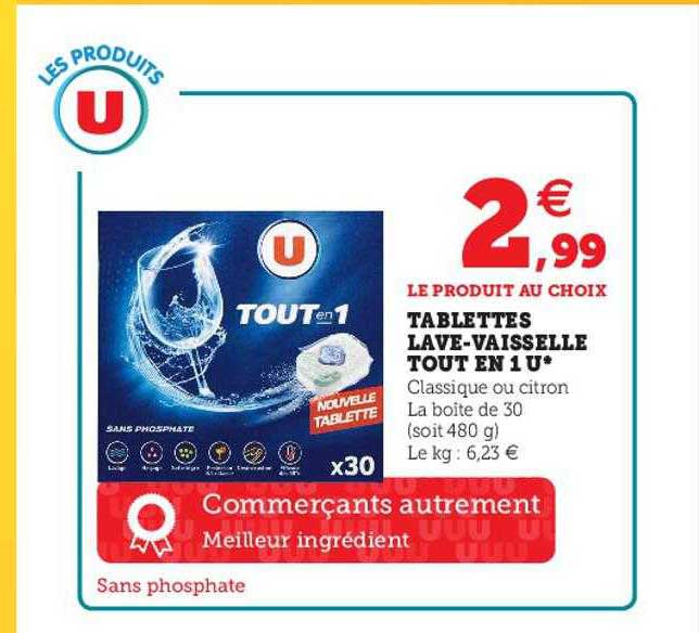 tablettes lave-vaisselle tout en 1 u