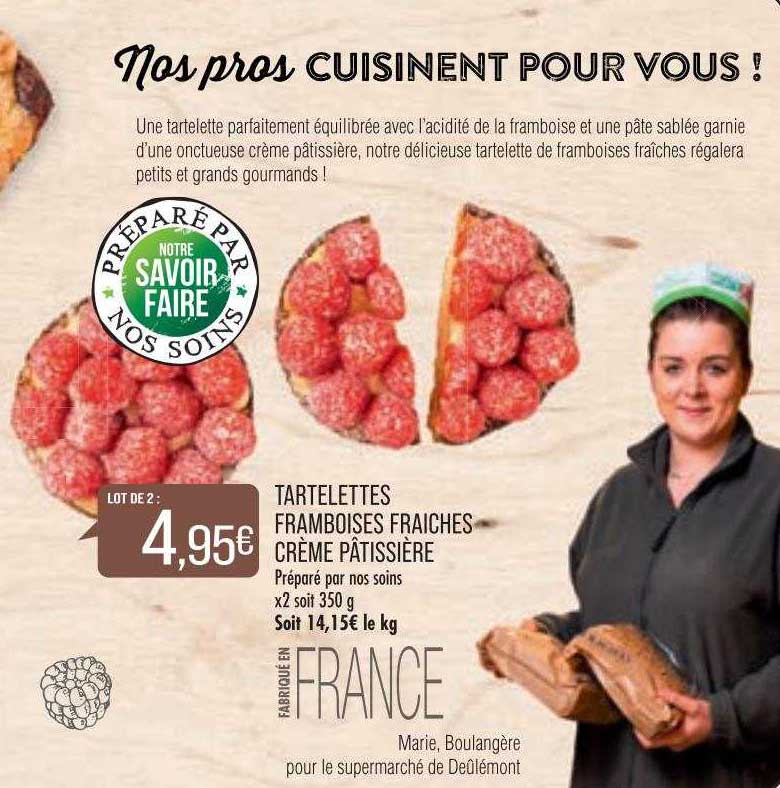 tartelettes framboises fraîches crème pâtissière