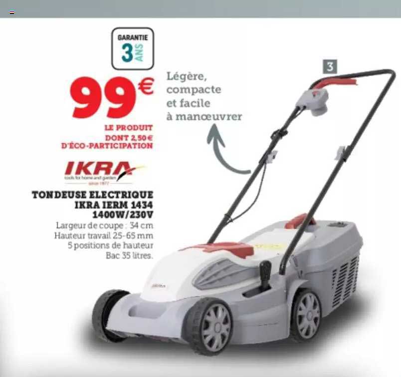 tondeuse électrique ikra ierm 1434 1400w - 230v