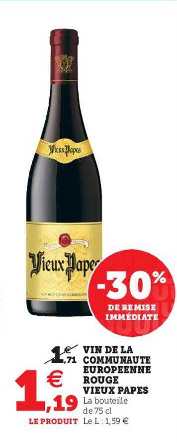 vin de la communauté européenne rouge vieux papes