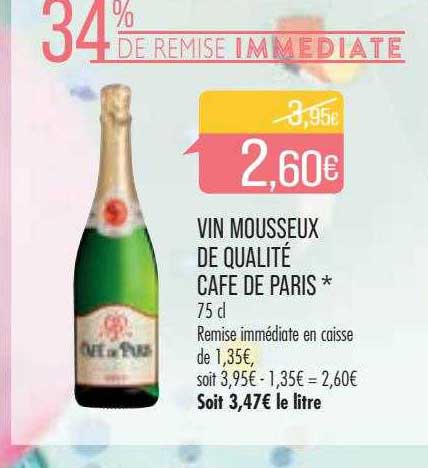 Vin Mousseux De Qualité Café De Paris