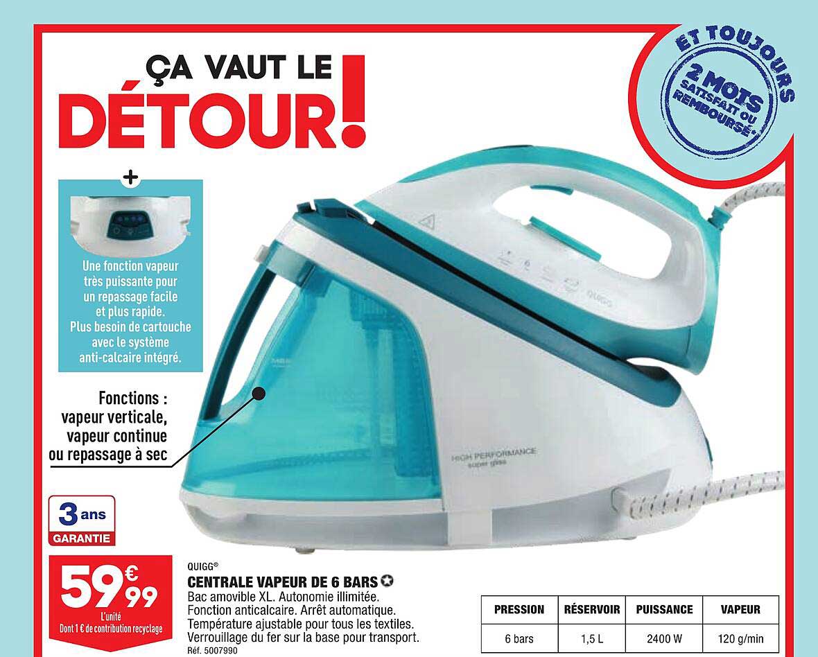 centrale vapeur de 6 bars quigg