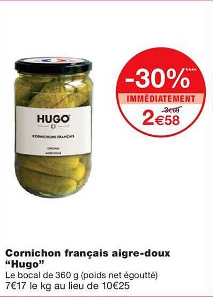 Cornichon Français Aigre-doux "hugo"