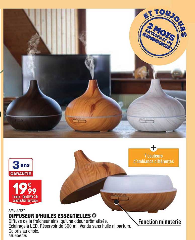 diffuseur d'huiles essentielles ambiano
