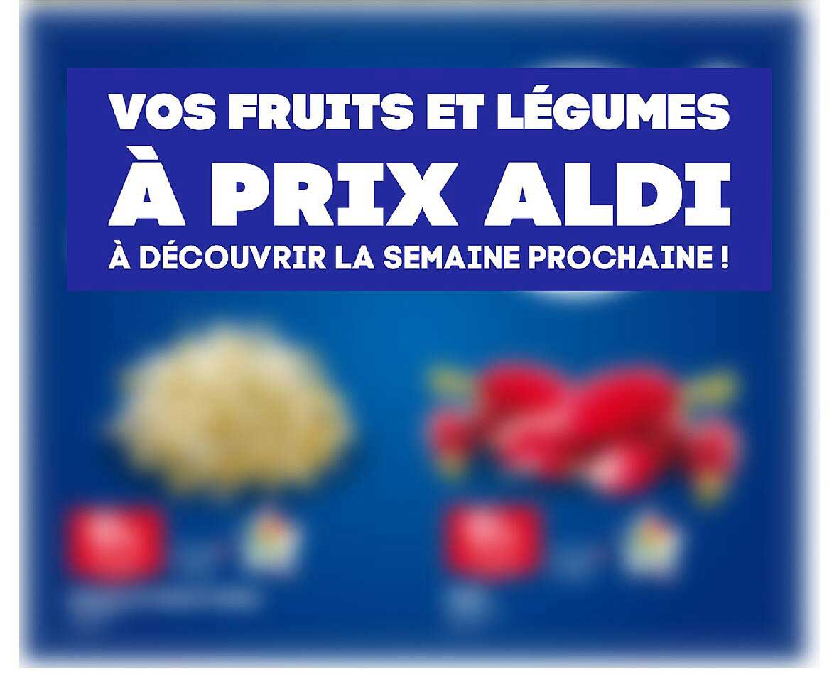 fruits et légumes à prix aldi