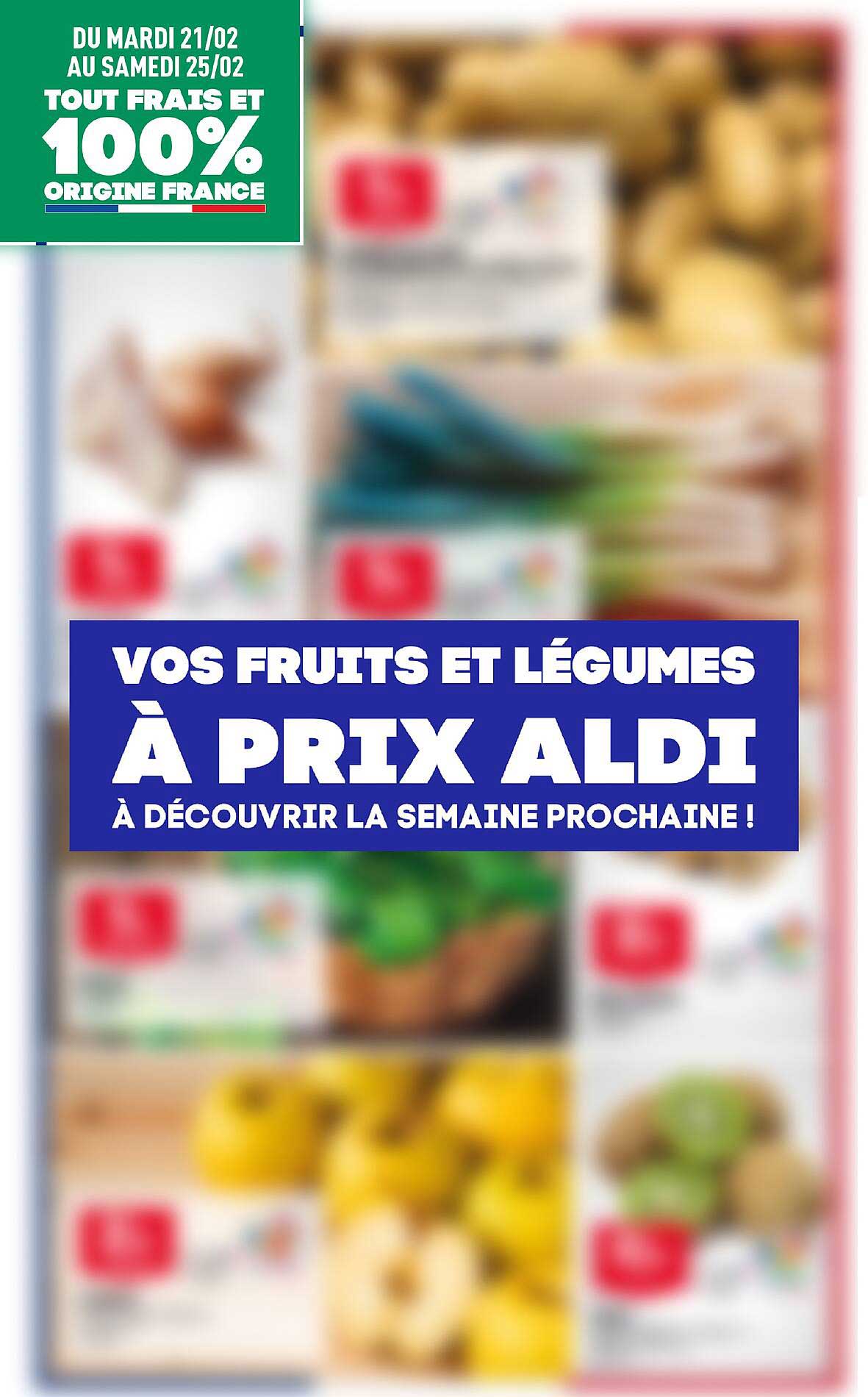 fruits et légumes à prix aldi