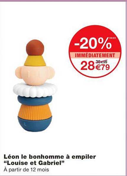 léon le bonhomme à empiler "louise et gabriel"