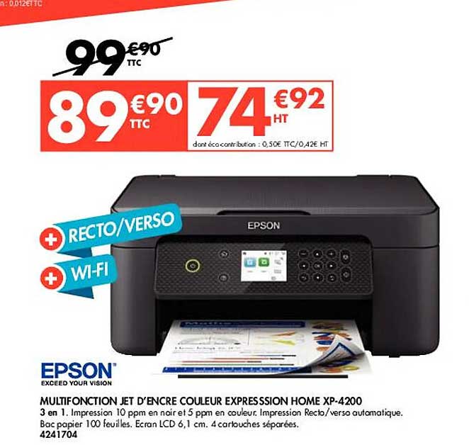 multifonction jet d'encre couleur expression home xp-4200 epson