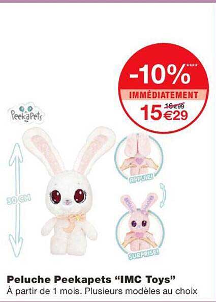 peluche peekapets "imc toys"