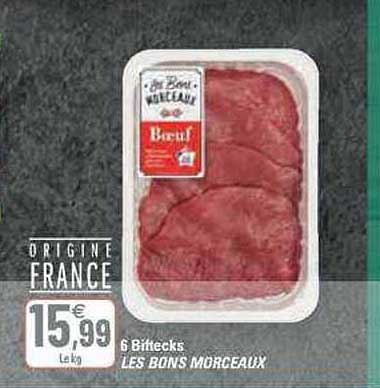 6 biftecks les bons morceaux