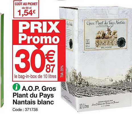 a.o.p. gros plant du pays nantais blanc