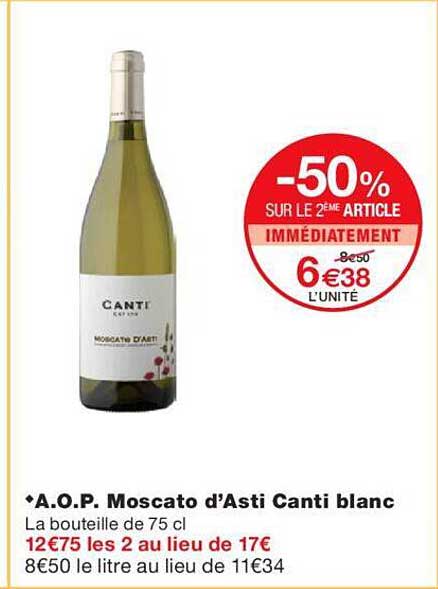 a.o.p. moscato d'asti canti blanc