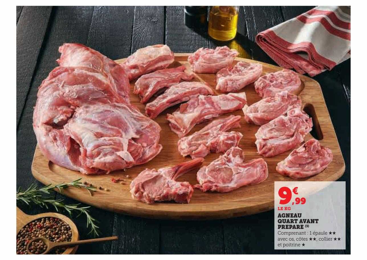 agneau quart avant préparé