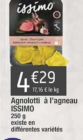 agnolotti à l'agneau issimo